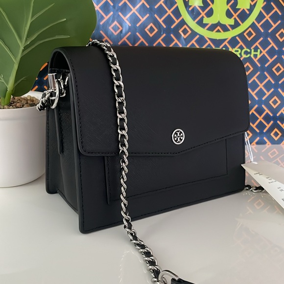Tory Burch Handbags - New✨tory burch robinson convertible crossbody shoulder  black bag 154317
